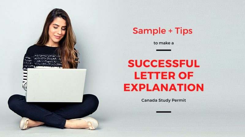 letter of explanation canada study permit
