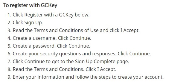 create GCkey account