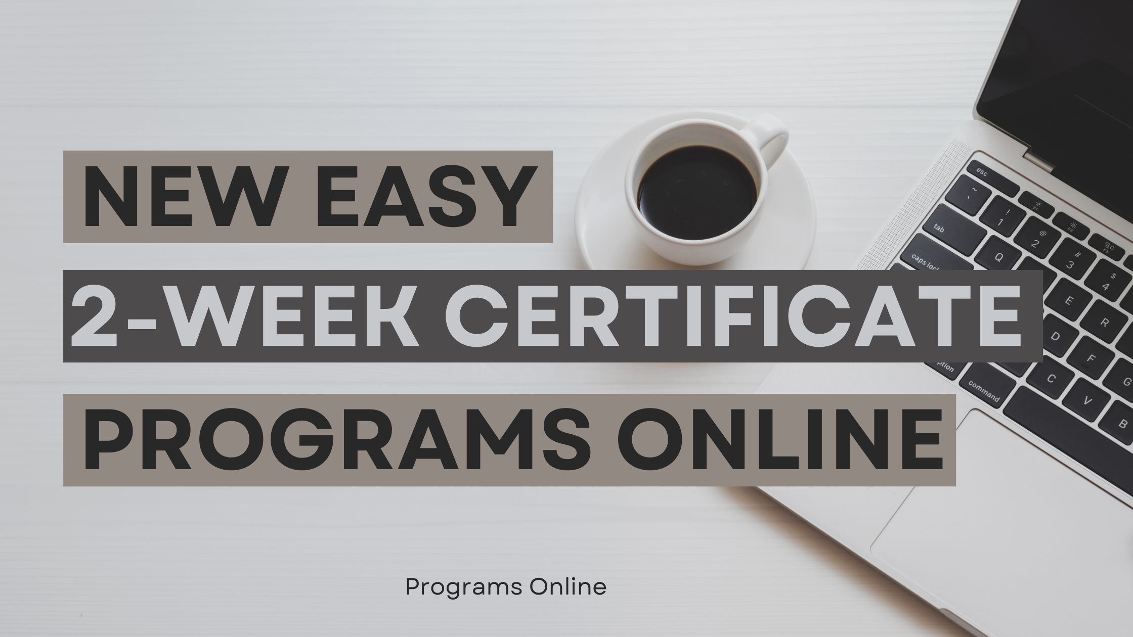 New Easy 2-Week Certificate Programs Online
